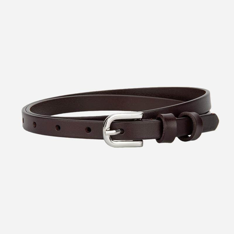 Women's Ultra - Thin Top - Grain Cowhide Commuter Belt – Babylon Leather - Babylon LeatherBabylon LeatherDJ09-Coffee