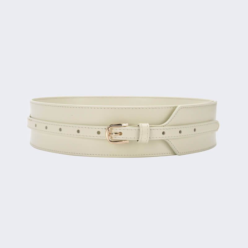 Women's Wide Split Leather Corset Belt – Babylon Leather - Babylon LeatherBabylon LeatherDJ11-Ivory