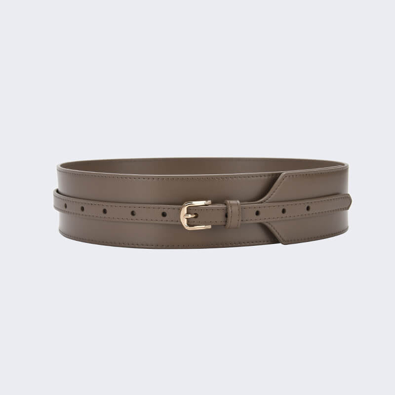 Women's Wide Split Leather Corset Belt – Babylon Leather - Babylon LeatherBabylon LeatherDJ11-Khaki