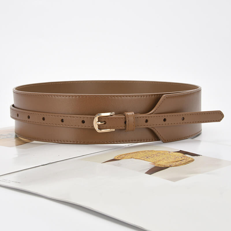 Women's Wide Split Leather Corset Belt – Babylon Leather - Babylon LeatherBabylon LeatherDJ11-Light Khaki