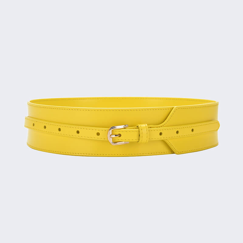 Women's Wide Split Leather Corset Belt – Babylon Leather - Babylon LeatherBabylon LeatherDJ11-Yellow