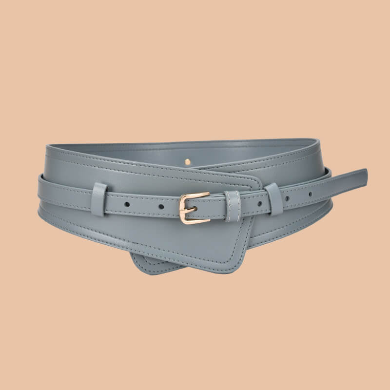 Women's Wide Split Leather Obi Belt with Pin Buckle – Babylon Leather - Babylon LeatherBabylon LeatherDJ13-Orange