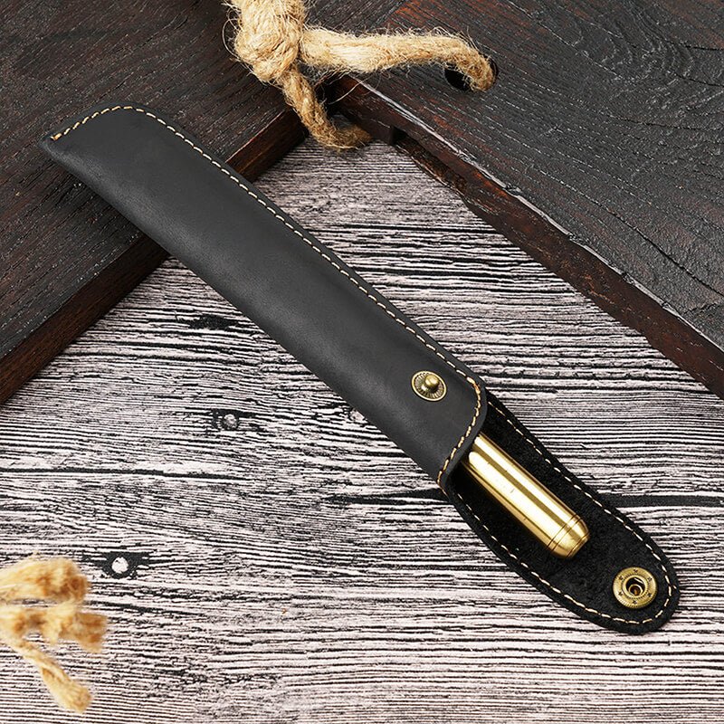 Wrap-Style Pen Sleeve – Babylon Leather - Babylon LeatherBabylon LeatherAN23-Brown-Solid Color