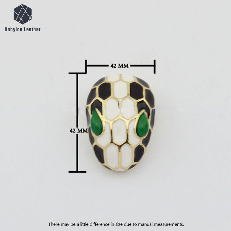 Zinc Alloy Snake Head Decorative Bag Label(1 PACK) - Babylon LeatherBabylon LeatherBL - 014