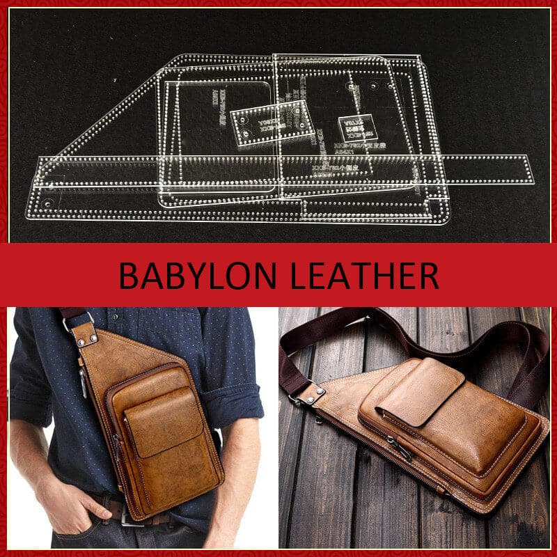 BABYLON™ Leather Pattern for Mens Crossbody Bag AAB-533 - Babylon LeatherBabylon LeatherXKB-782-Kraft Board