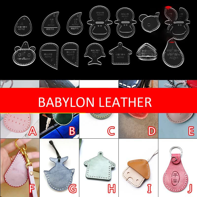 BABYLON™ Pattern Leather Working Template ABCD - Babylon LeatherBabylon LeatherABCD-Kraft Board