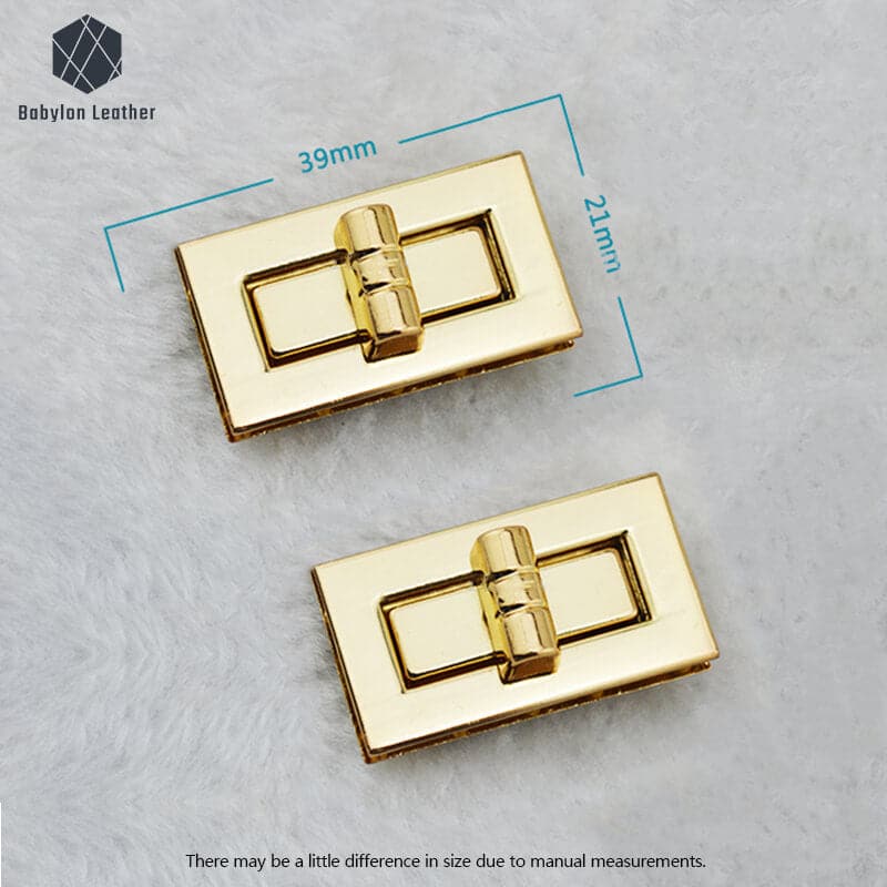 Bamboo Rectangle Handbag Lock Turn Lock Twist Lock - Babylon LeatherBabylon LeatherTL-003