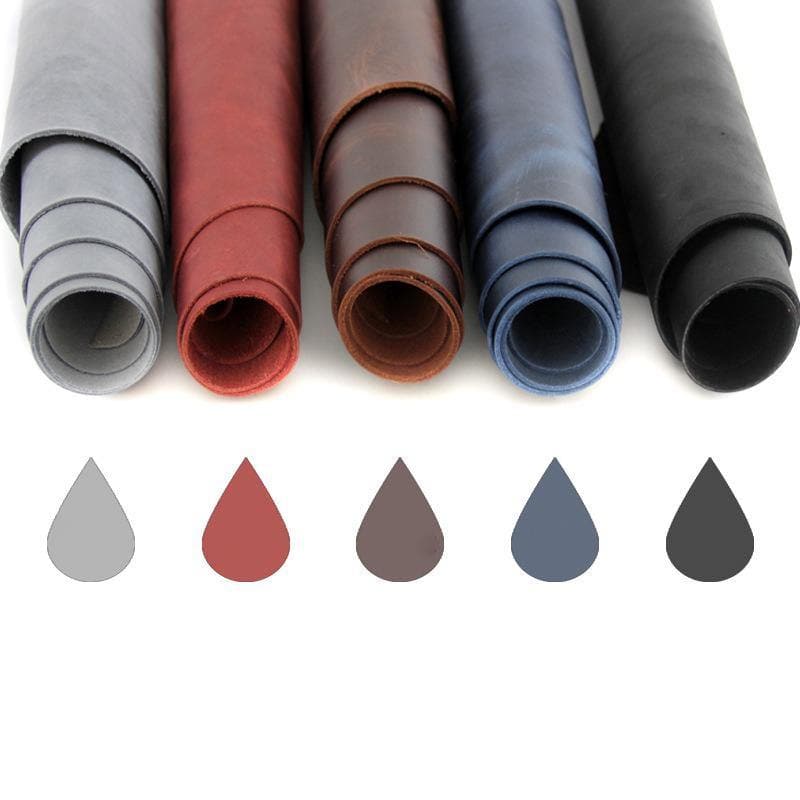 Crazy Horse Leather Genuine Cowhide Leather Waxy Oily Finishing Full Grain Tooling Leather Pre Cut Crafting Handmake ™ - Babylon Leatherleatherjiaoxu