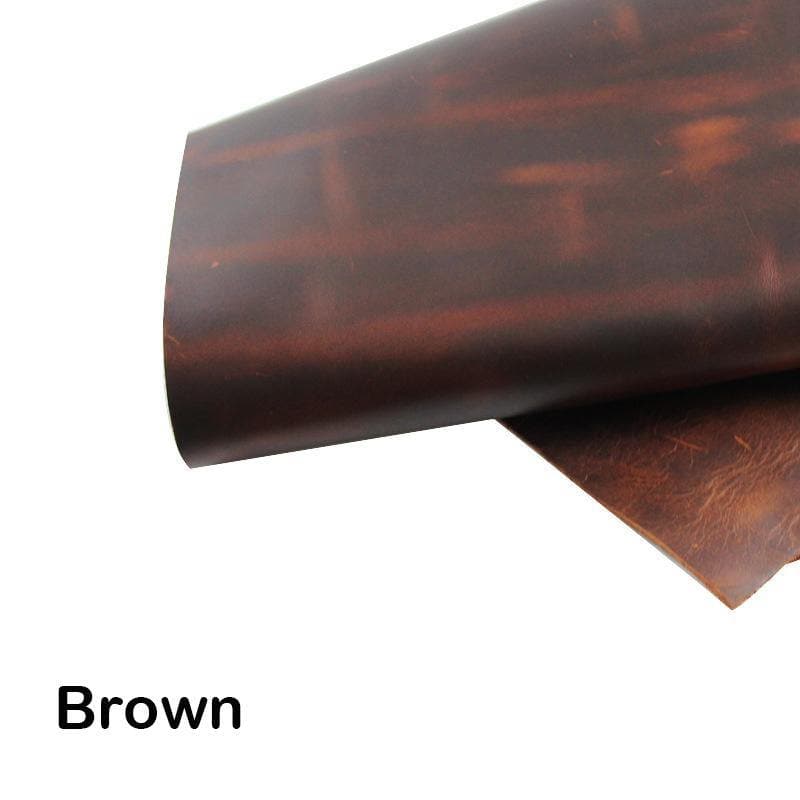 Crazy Horse Leather Genuine Cowhide Leather Waxy Oily Finishing Full Grain Tooling Leather Pre Cut Crafting Handmake ™ - Babylon Leatherleatherjiaoxu