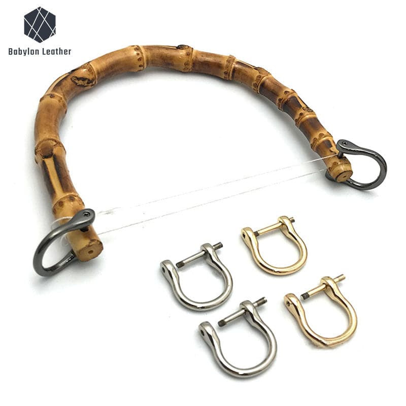 Genuine Bamboo Half Round Handle 158*135mm/6.2"*5.3"(1 PACK) - Babylon LeatherBabylon LeatherBH-004