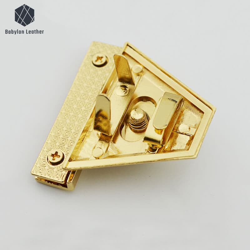 Trapezoidal Purse Lock Hardware Bag Buckle Turn Lock Twist Lock - Babylon LeatherBabylon LeatherTL-008
