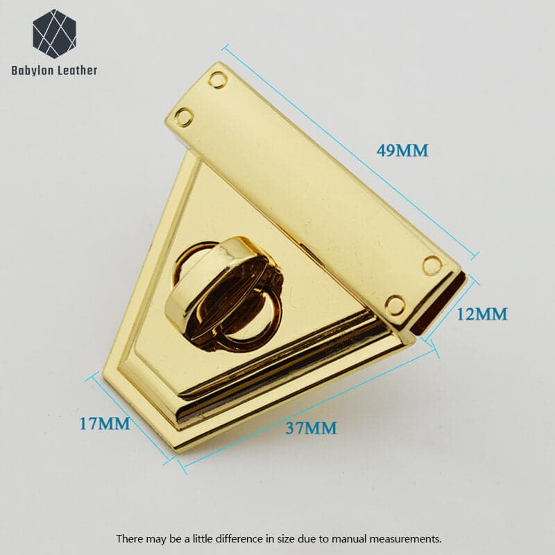 Trapezoidal Purse Lock Hardware Bag Buckle Turn Lock Twist Lock - Babylon LeatherBabylon LeatherTL-008
