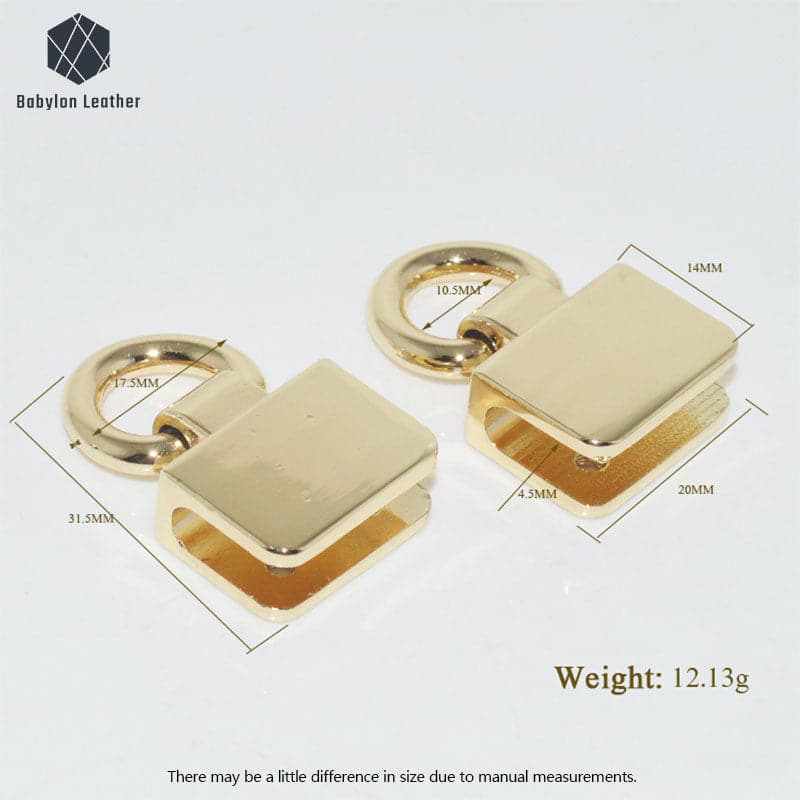 Zinc Alloy Luggage Chain Side Clip Buckle 31.5*20mm/1.2"*0.8"(2 PACK) - Babylon LeatherBabylon LeatherSCB-001