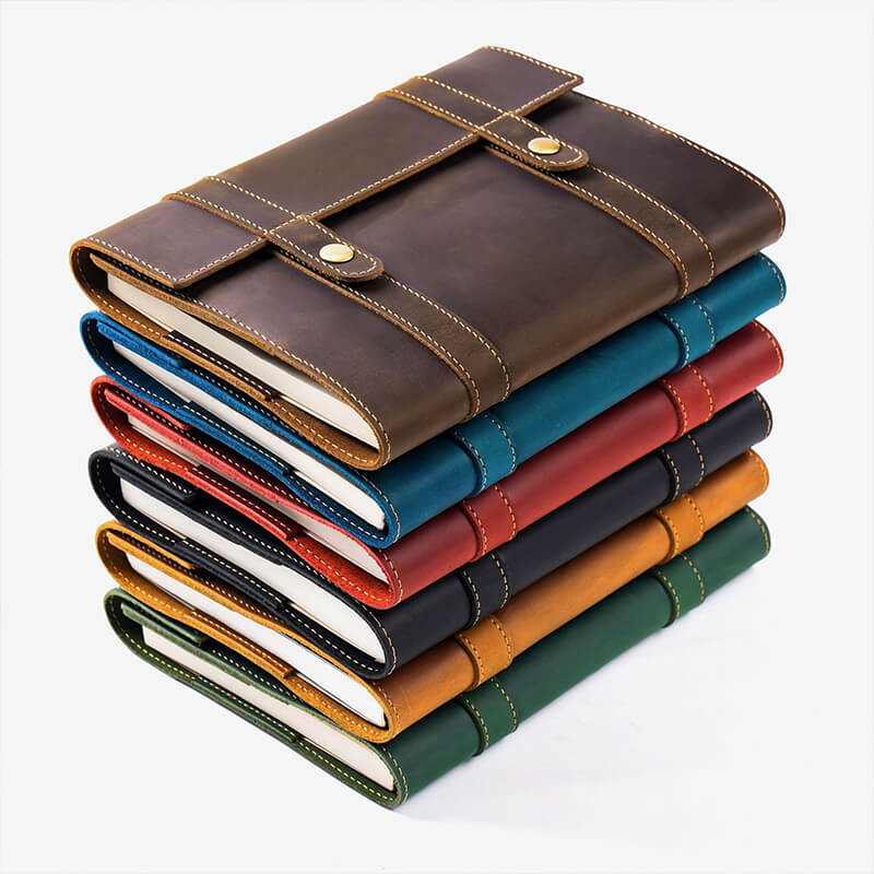 Crazy Horse Leather Trifold Notebook Cover A5 – Babylon Leather