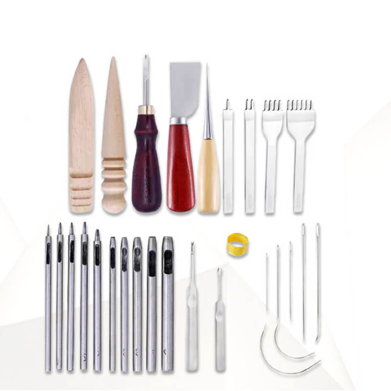 23-Piece Leather Craft Tool Set with Stitching Tools - Babylon Leather
