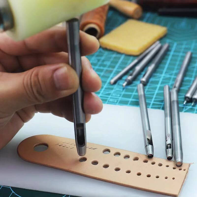 Round Hole Punch Set High Carbon Steel for Leather Belt DIY – Babylon Leather