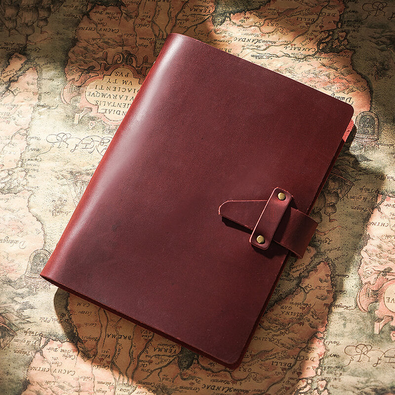 Vintage Crazy Horse Leather Ring Binder Journal A5 – Babylon Leather