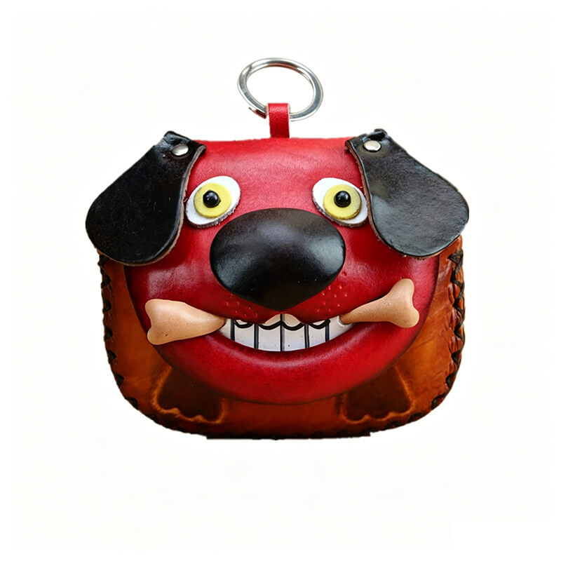 Cute Dog-Shaped Leather Coin Purse – Babylon Leather