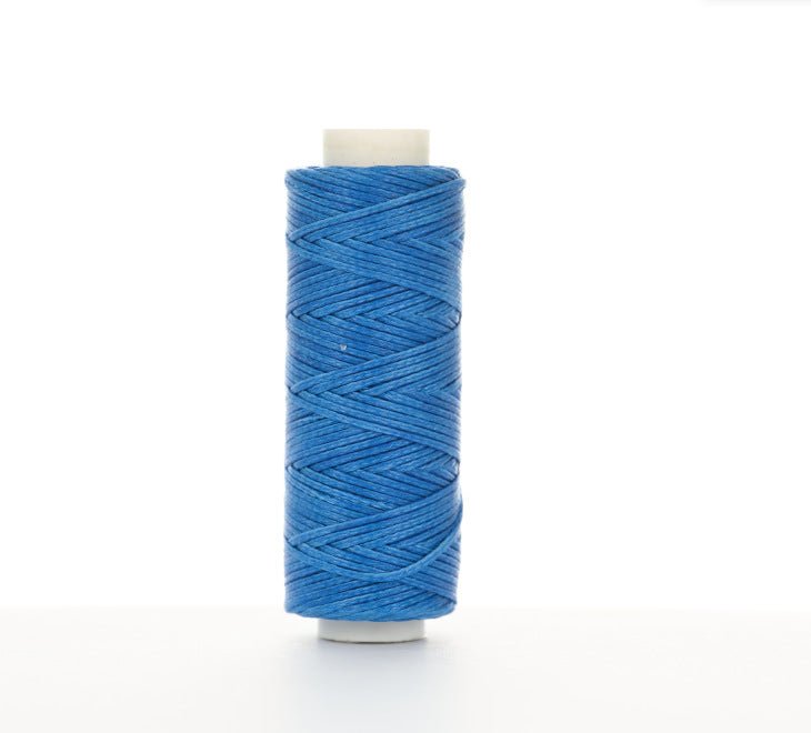 0.8mm Flat Waxed Thread for Leathercraft Hand Stitching - Babylon Leather - Babylon LeatherBabylon LeatherPP32-Aqua Blue-12m