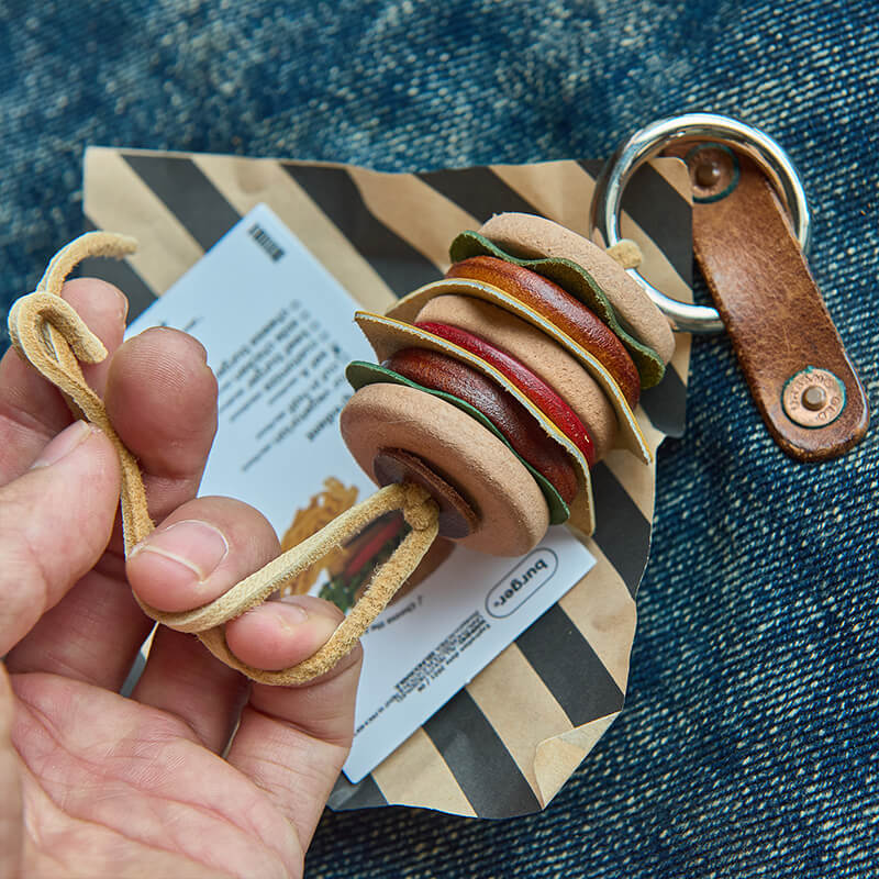 Leather Burger Bag Charm – Babylon Leather