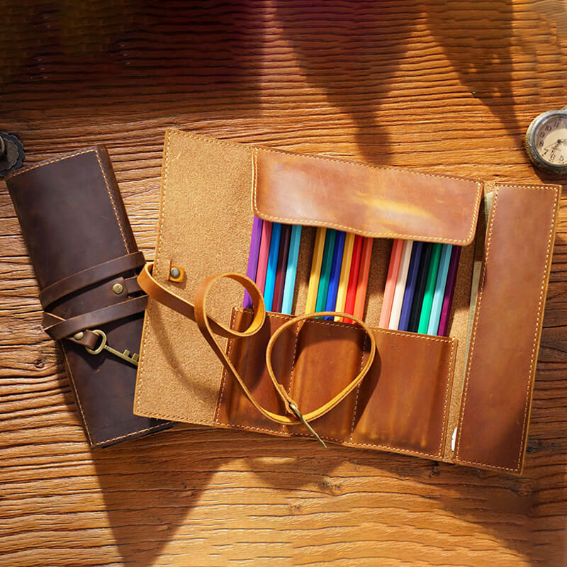 Leather Pen Roll Wrap Wide – Babylon Leather