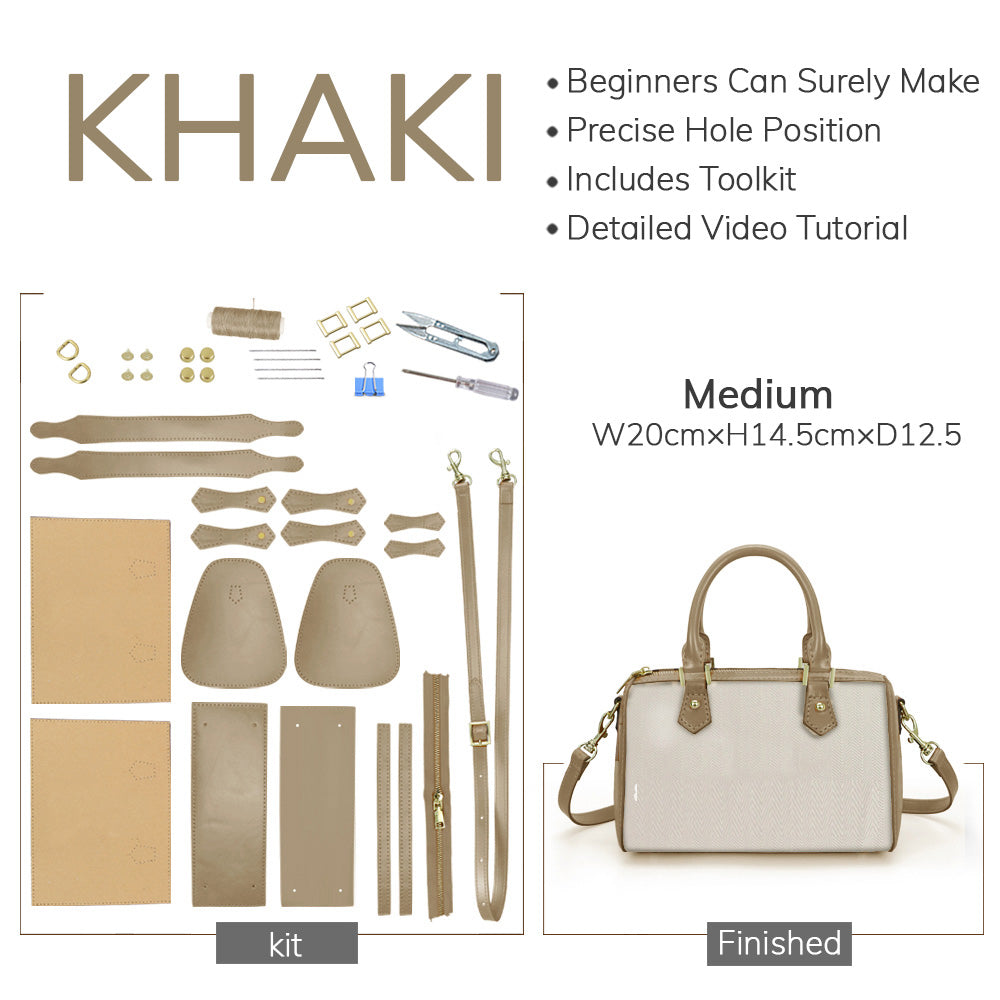 DIY-Set für eine individuell gestaltbare Boston-Tasche – Babylon Leather 