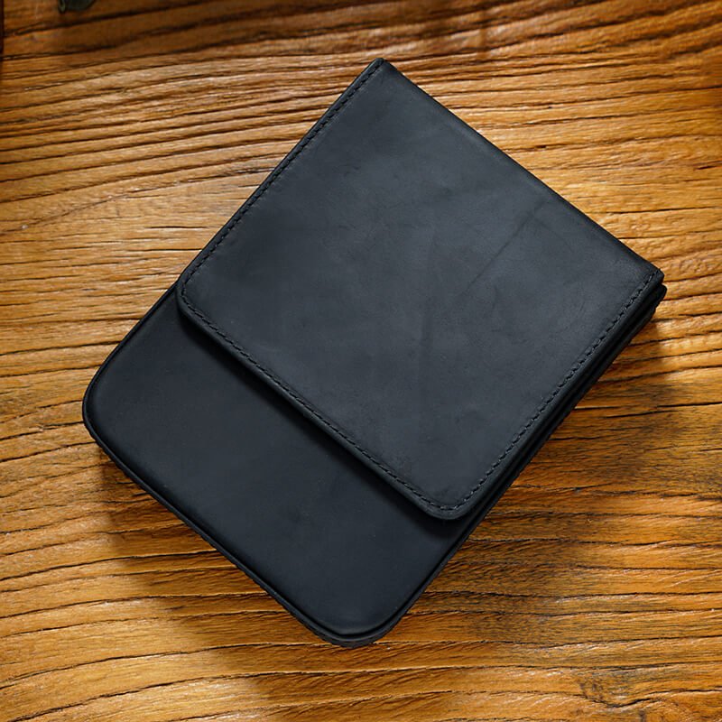 12-Slot Zip Pen Organizer Crazy Horse Leather – Babylon Leather - Babylon LeatherBabylon LeatherAN43-Black