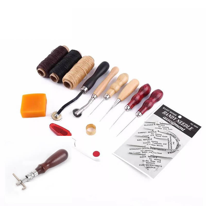 14-Piece Leather Craft Tool Set with Groover and Chisels - Babylon Leather - Babylon LeatherBabylon LeatherXH77-Sets (14Pcs)