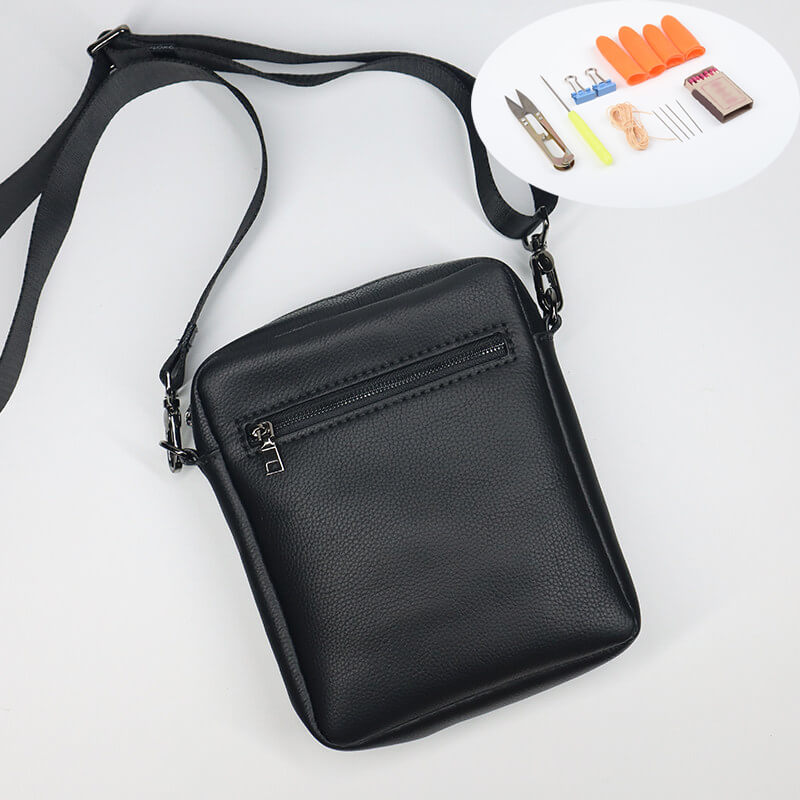 Men's Zip Crossbody Bag Top Grain Leather DIY Kit – Babylon Leather