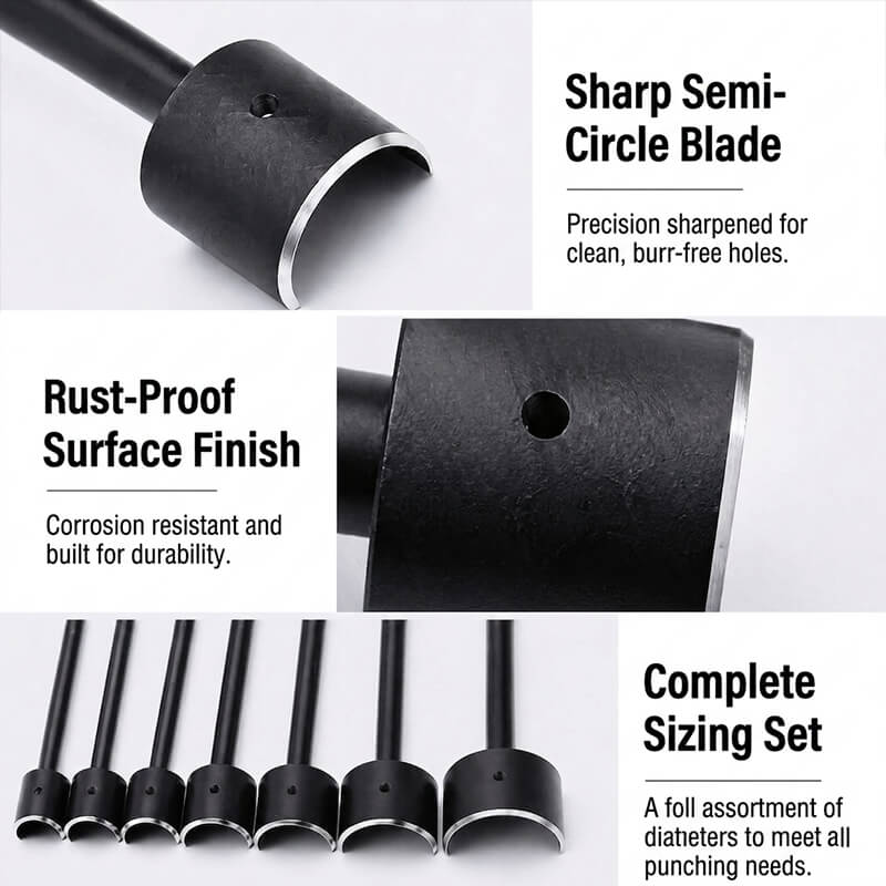 Half-Round Corner Punch High Carbon Steel for Leather – Babylon Leather