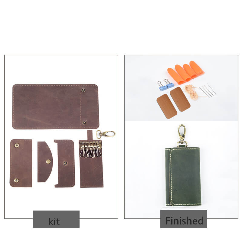 Men's Belt-Loop Key Case Crazy Horse Leather DIY Kit – Babylon Leather