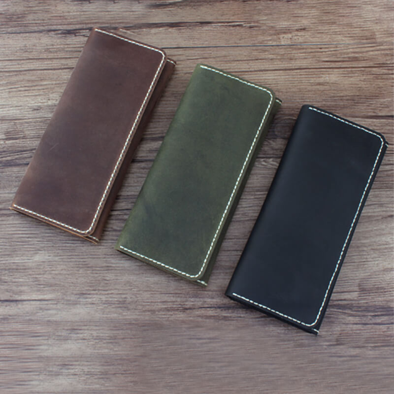 Long Multi-Card Wallet Crazy Horse Leather DIY Kit – Babylon Leather
