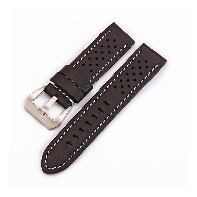 Perforated Top Grain Leather Watch Strap, 20mm, 22mm, 24mm and 26mm – Babylon Leather