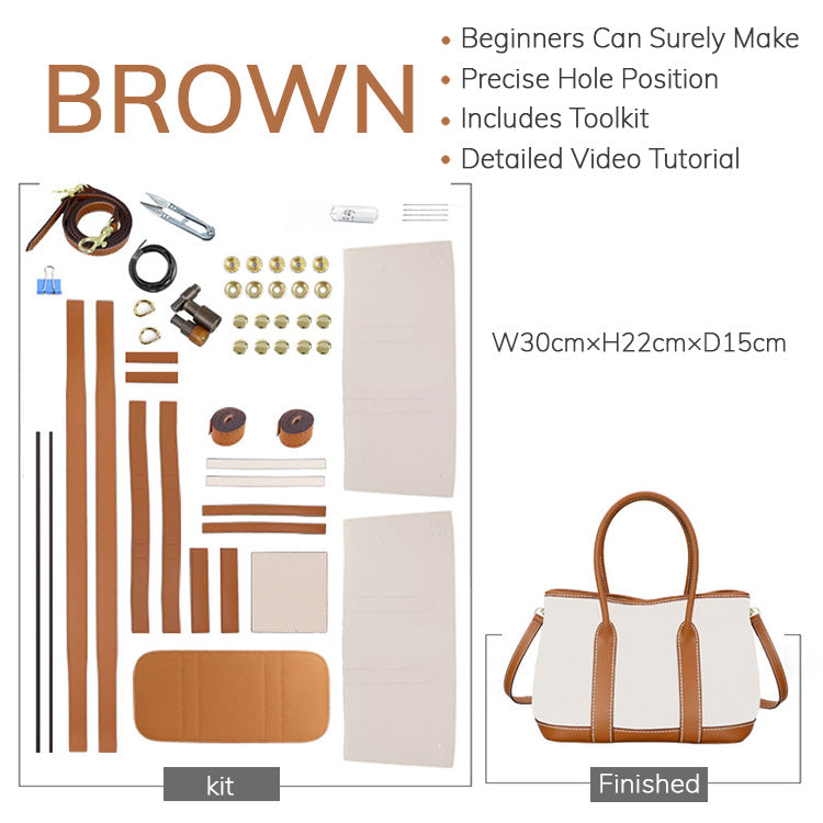 DIY Customizable Panel Garden Party Tote Bag Kit – Babylon Leather