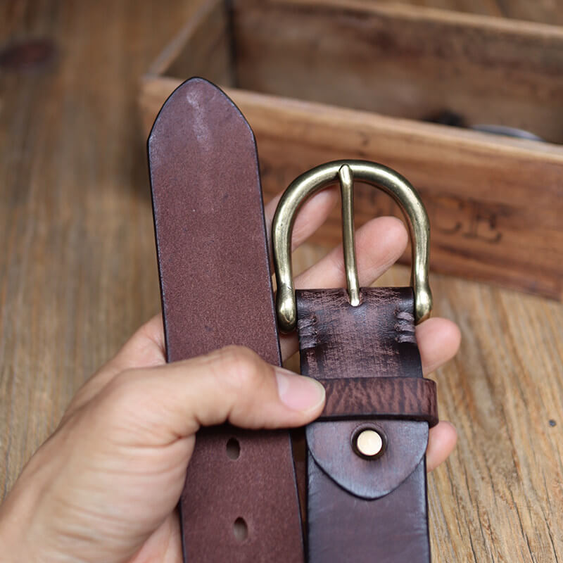 Men's 5mm Horseshoe Buckle Veg Tanned Belt DIY Kit – Babylon Leather