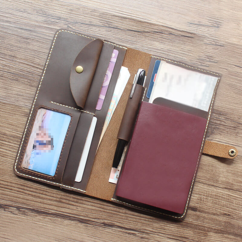 Travel Passport Wallet Crazy Horse Leather DIY Kit – Babylon Leather