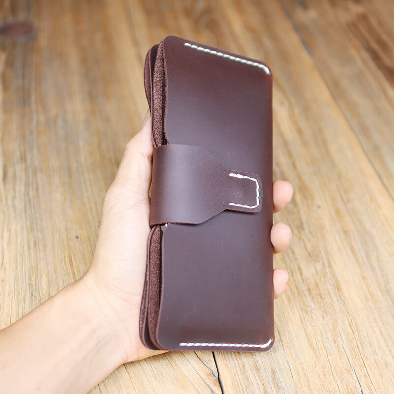 Strap Long Phone Wallet Crazy Horse Leather DIY Kit – Babylon Leather
