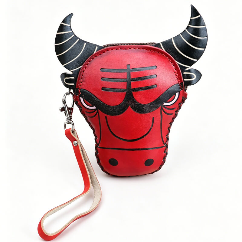 Little Bull Head-Shaped Leather Coin Purse – Babylon Leather