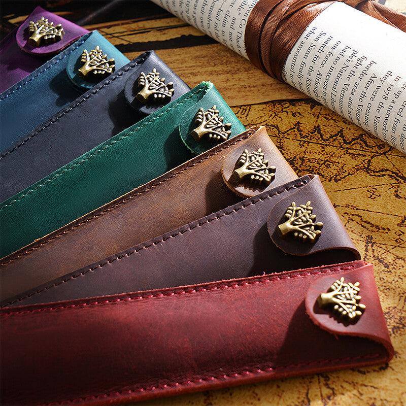 Leather Pen Sleeve with Snap – Babylon Leather