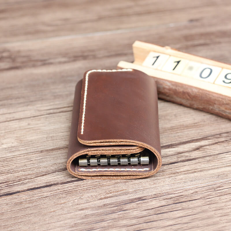 Belt-Loop Key Wallet Crazy Horse Leather DIY Kit – Babylon Leather