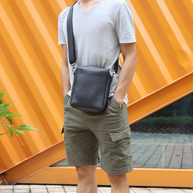 Men's Zip Crossbody Bag Top Grain Leather DIY Kit – Babylon Leather