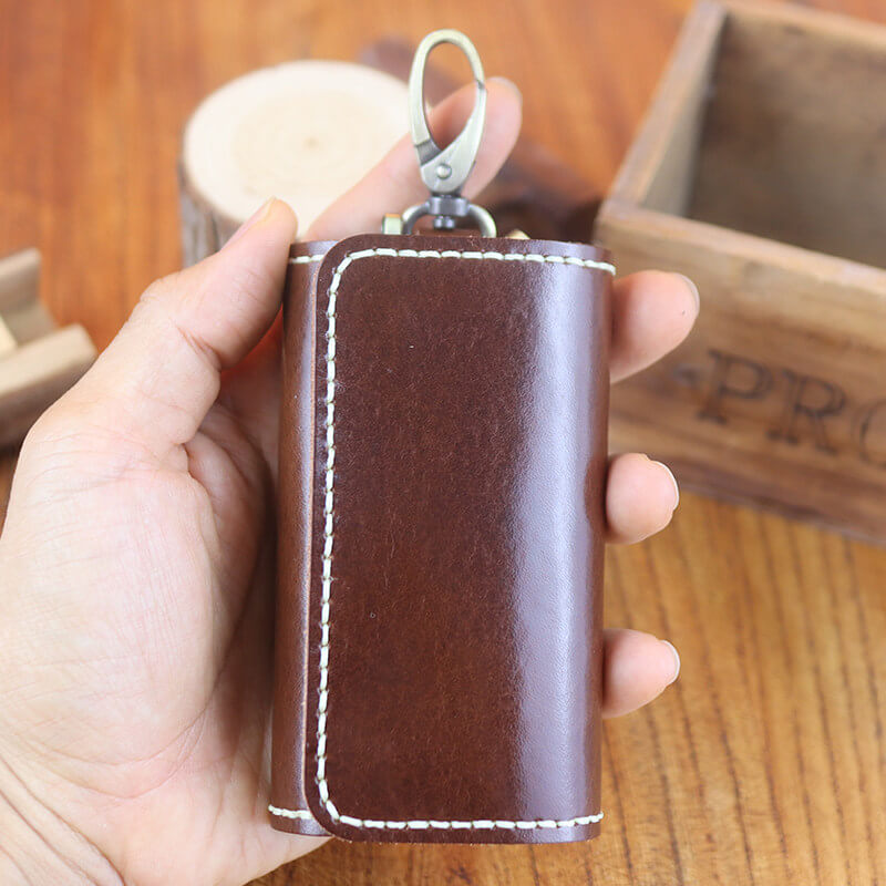 Men's Belt-Loop Key Case Veg Tanned Leather DIY Kit – Babylon Leather