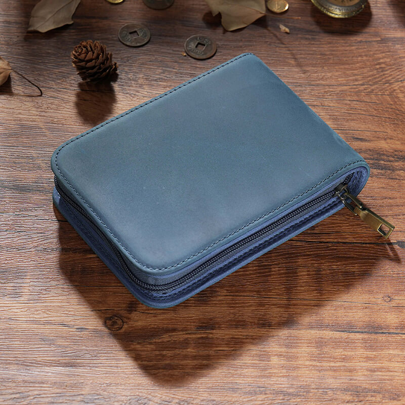 12-Slot Zip Pen Organizer Crazy Horse Leather – Babylon Leather