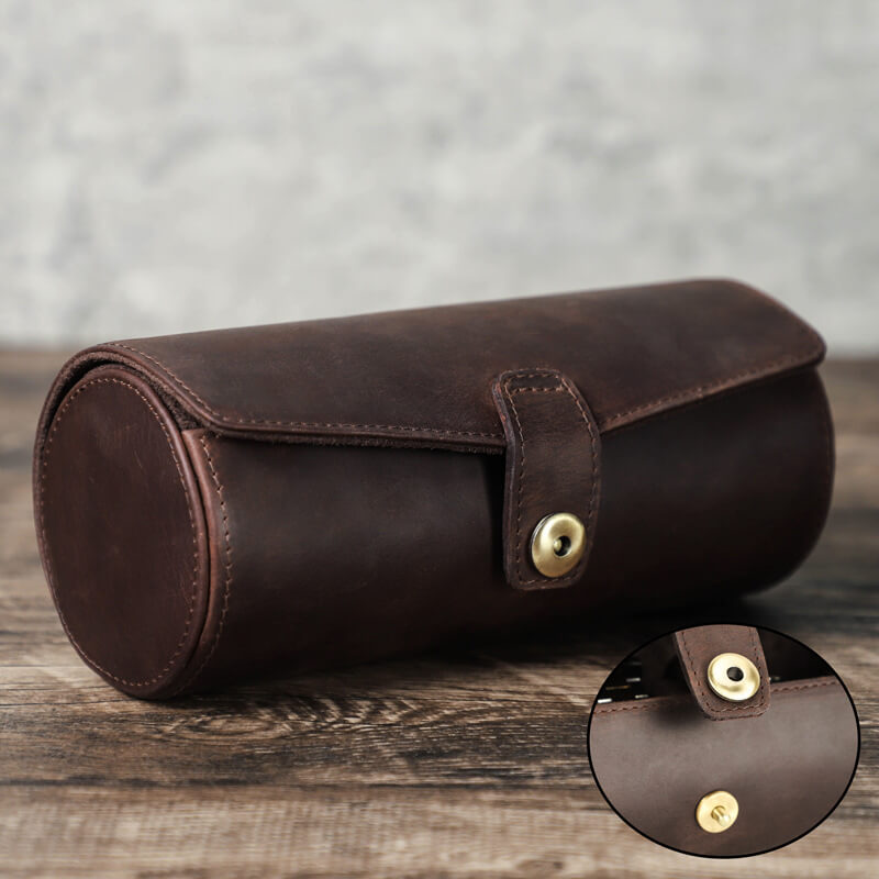 Crazy Horse Leather Watch and Jewelry Roll, 2 Slots – Babylon Leather