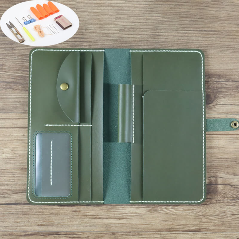 Travel Passport Wallet Crazy Horse Leather DIY Kit – Babylon Leather