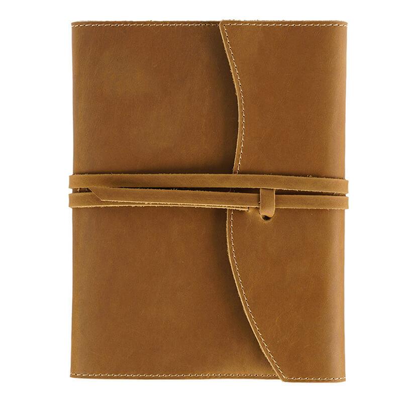 Crazy Horse Leather Notebook Cover with Elastic Strap A5 and A6 – Babylon Leather