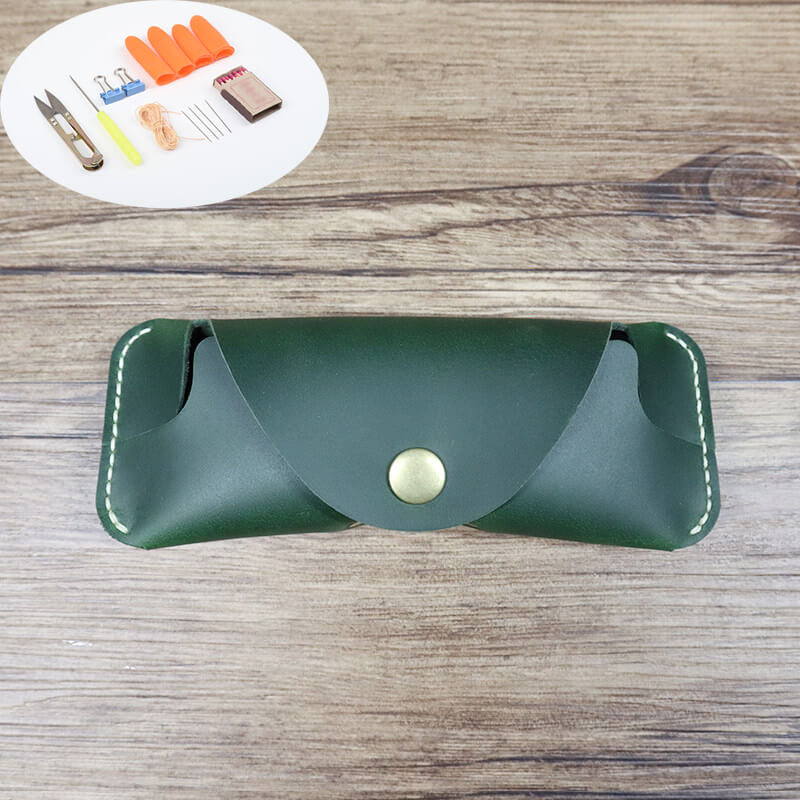 Sunglasses Glasses Case Crazy Horse Leather DIY Kit – Babylon Leather