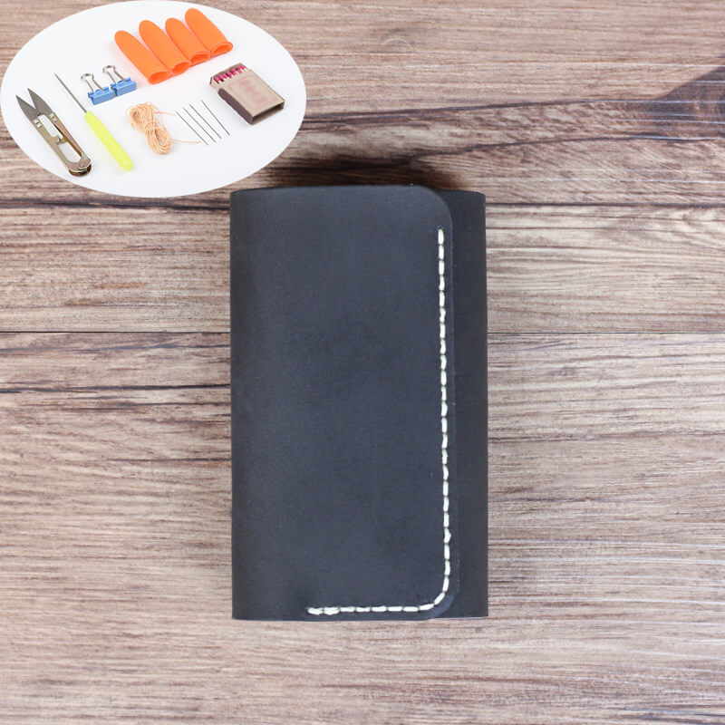 Belt-Loop Key Wallet Crazy Horse Leather DIY Kit – Babylon Leather