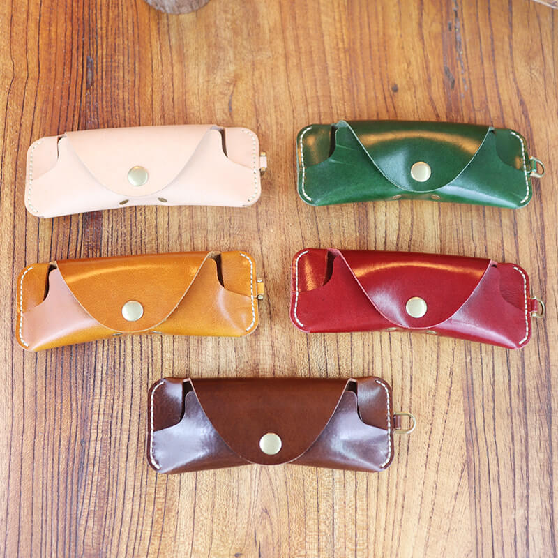 Eyeglass Case with Cord Veg Tanned Leather DIY Kit – Babylon Leather
