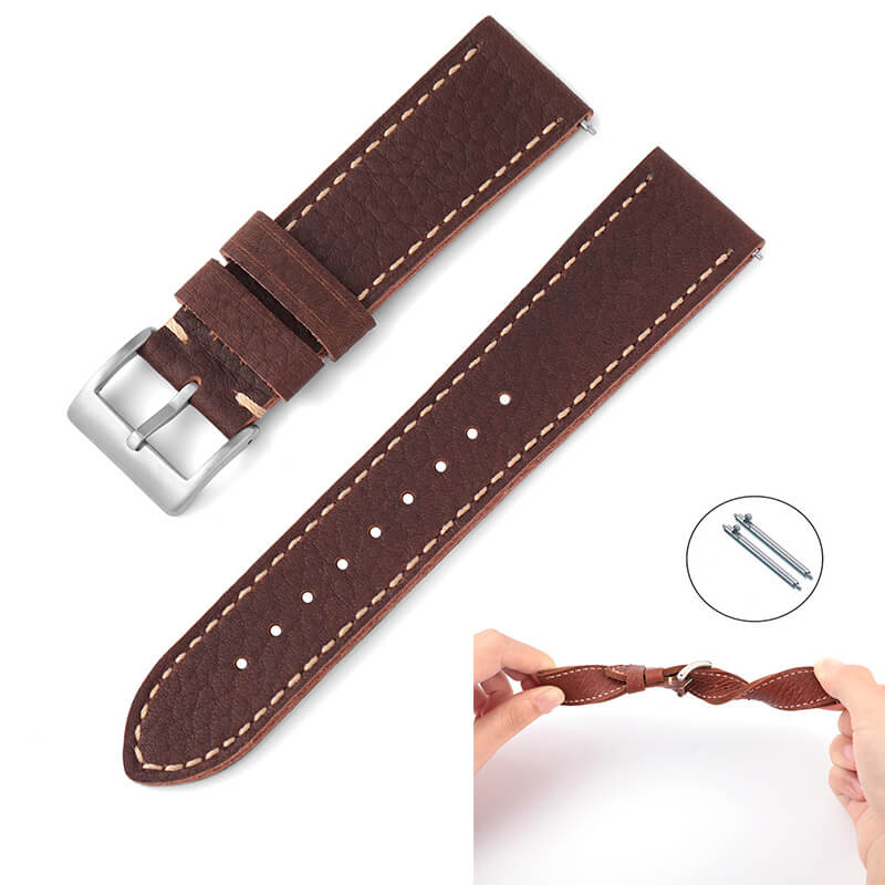 Top Grain Leather Quick Release Watch Strap, 20mm and 22mm – Babylon Leather